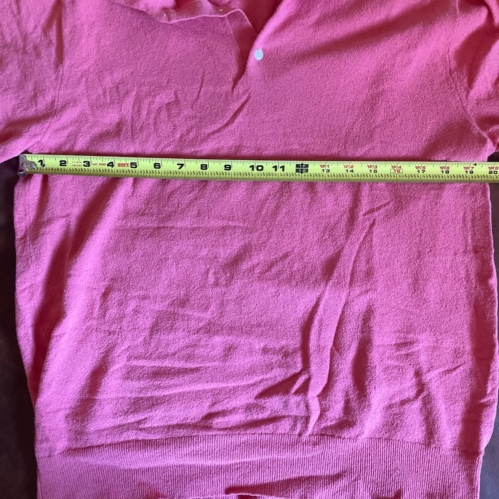 J. Crew Vibrant Pink Knit Polo Boucle